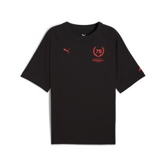 PUMA Formula 1 75 Years Relaxed Crew Neck Short Sleeve T-Shirt Mens Black Casual