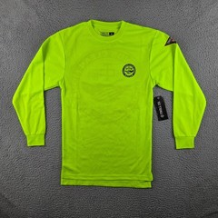 Troll Co Shirt Mens Small Long Sleeve Hi Vis Dirty Hands Clean Money Graphic