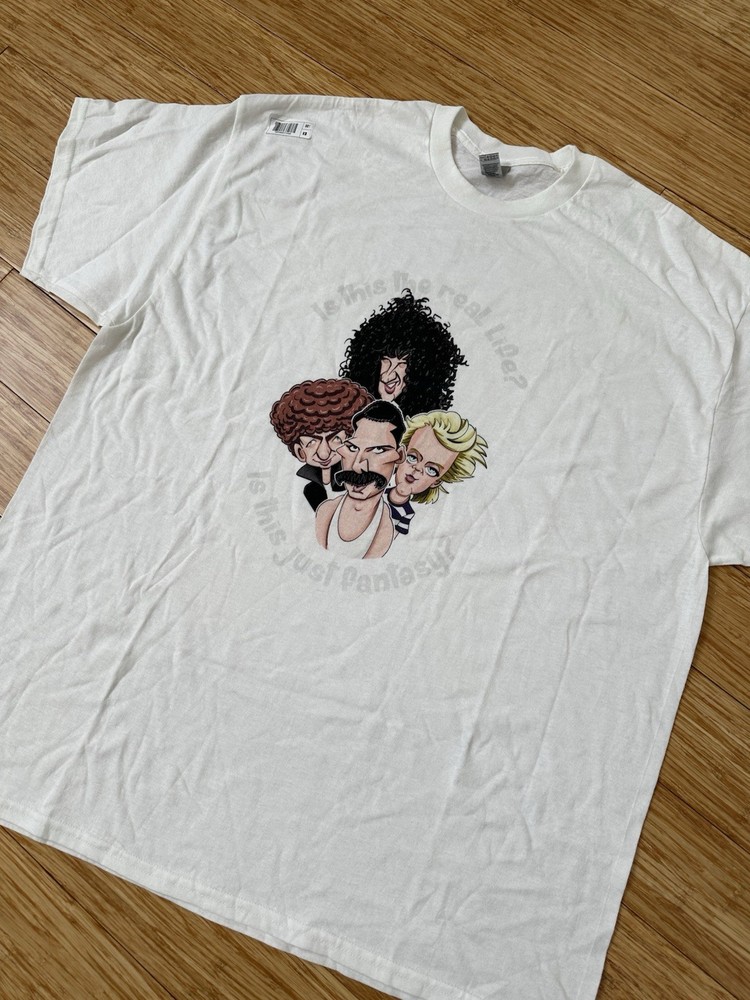 Queen Bohemian Rhapsody Caricature T Shirt Men’s XXL Freddie Mercury Tee NWT NEW