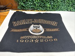 Harley Davidson 105th Anniversary Shirt Mens XL USA Made Black Biker 2008 y2k