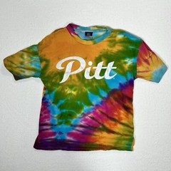 VTG PITT Panthers Tie Dye Shirt MV Sport sz M University of Pittsburgh 90s Style