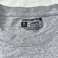 Carhartt Loose Fit Logo Front Pocket Gray T-Shirt Sz M (8-10) Youth