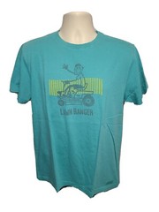 Life is Good Lawn Ranger Adult Medium Cyan TShirt