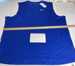 Puma Mens Essentials Sleeveless T-Shirt Tank Top Big & Tall Size 4XL Blue New