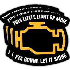 3 Pcs Funny Car Sticker – This Little Light of Mine I’m Gonna Let 3 inch, L1