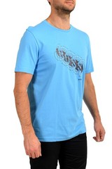 Hugo Boss Men’s “Tee 3” Blue Logo Print Short Sleeve T-Shirt US 2XL IT 56