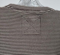 Cremieux Men’s XL Waffle Knit Thermal Shirt Brown Stripe Dog Logo NEW NWT