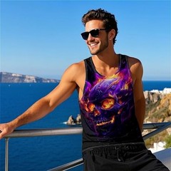 Novelty Graphic Mens Cool 3D Tank Top