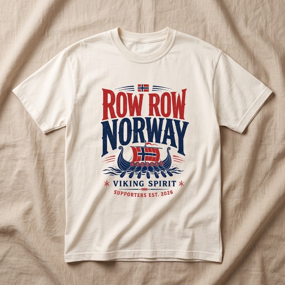 Norway Soccer Comfort Colors : Row Row Norway Viking Supporter Tee