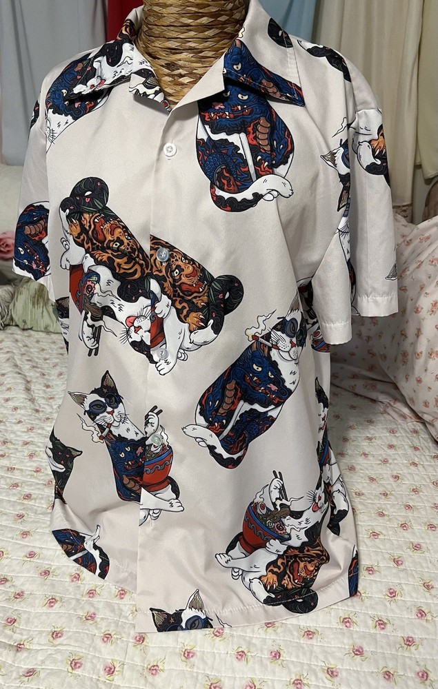 Eclectic Grandpa Smokin Kitty Cat Shirt