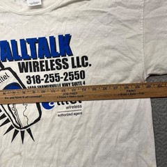 Vtg Cell Phone Shirt Alltalk Wireless Adult L White Alltel Y2K Crewneck