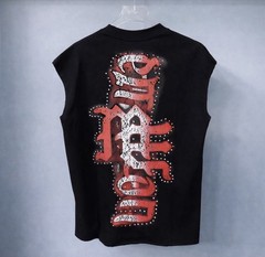 Mixed emotion Men’s Black XL Sleeveless Graphic T-Shirt Double-Sided