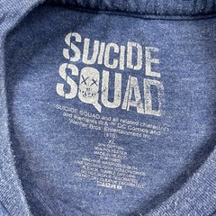 DC Suicide Squad Shirt Mens XL In Squad We Trust Comics Movie Graphic Tee Blue