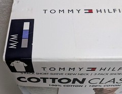 Tommy Hilfiger Men’s Classic Crew Neck Tee T-Shirts 3-Pack MED Blue Gray White M