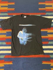 Vintage Jeff Beck T-Shirt Sz Large Black Double Sided Rock 2001 Wired 25 Years