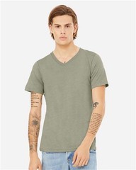 BELLA + CANVAS 3005CVC Unisex Heather CVC V-Neck Tee