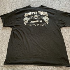 Vintage Hot Leathers Biker Shirt 2XL Work Sucks Lets Ride