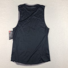 Under Armour Shirt Men Medium Gray Black Fitted Heatgear Performance T-Shirt NEW