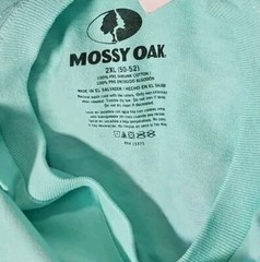 New Mossy Oak Fishing T-Shirt Outdoors Sportsman Celadon Men’s Size 2XL (50-52)