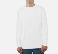 REEL LIFE Men’s Long Sleeve UV Tee Size Small White UPF 50+ NWT
