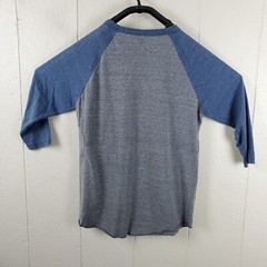 Seattle Washington Shirt Men Large Gray Blue Crew Neck 3/4 Sleeve Raglan Graphic