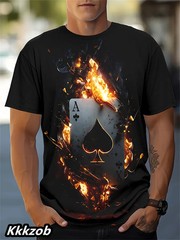 Mens Lion Print Short Sleeve Crew Neck T-Shirt Soft Breathable Casual Wear.