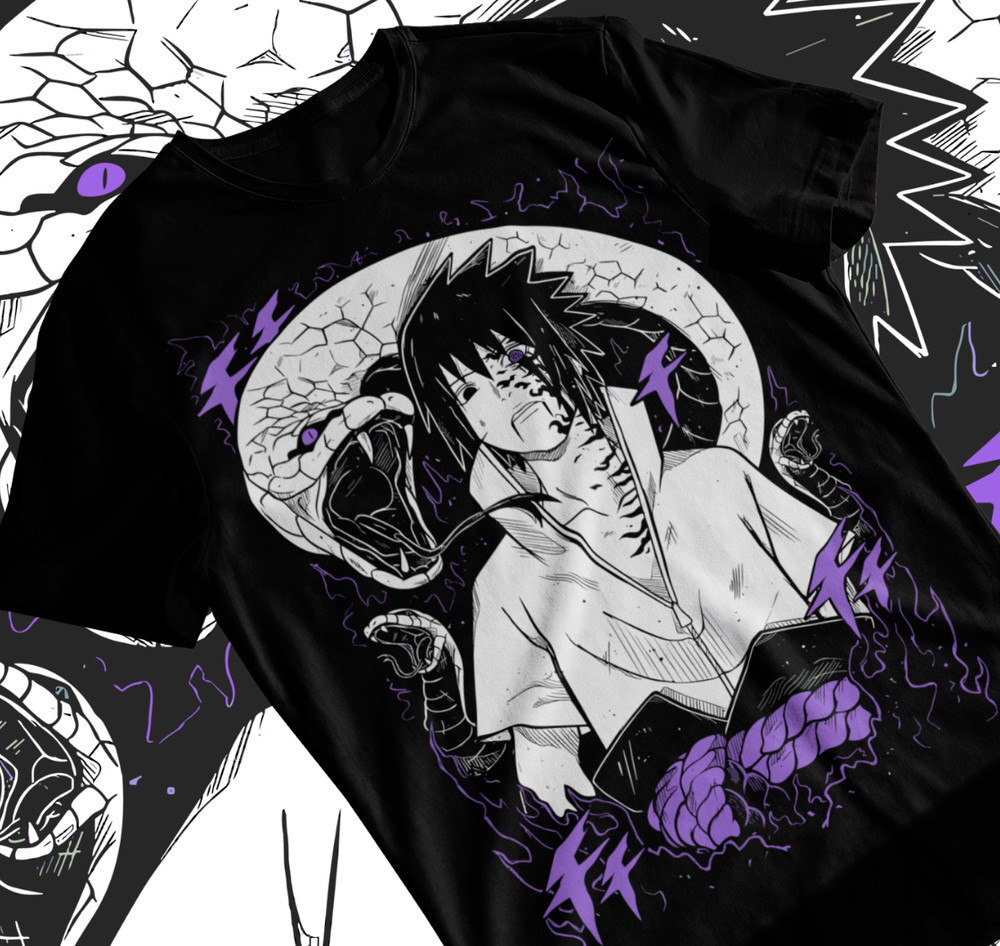Sasuke Uchiha Manga Strip Naruto Anime Manga Unisex Tshirt T-Shirt Soft Tee