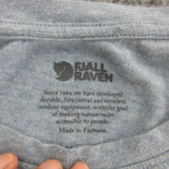 Fjallraven Shirt Mens 2XL Gray Short Sleeve Logo Graphic Tee Top Outdoor