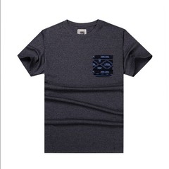Lightweight Men’s Pocket Tee Summer Breathable Solid Color Soft Crew Neck Top
