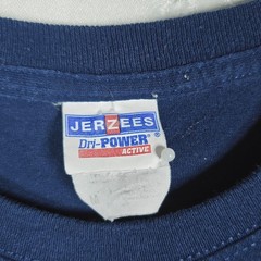 Jerzees USS Oak Hill LSD 51 Mustangs Navy T-Shirt Graphic Print Short Sleeve Med