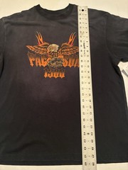 Men’s Biker Boxy Harley Eagle Style Tshirt Sz Medium Distressed Look NWT