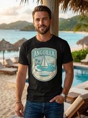 Anguilla Caribbean White Sand Graphic T-Shirt Unisex Travel Tee