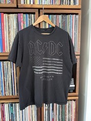 AC/DC Back In Black Tee Shirt 1980 US Concert Tour Sz XL Hard Rock 80s Band