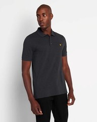 Lyle and Scott Plain Polo T-shirt Charcoal Marl SMALL and XXL ONLY
