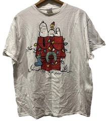 Snoopy Men’s Large T-shirt Woodstock Stocking Lights Peanuts 100% Cottton