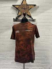 BNWT CP Company Jersey 24/1 T-Shirt in red/ black tie dye. XS. / P2P 19”