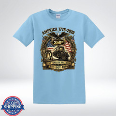 Patriotic Big Boy 4014 Steam Train Graphic T-Shirt