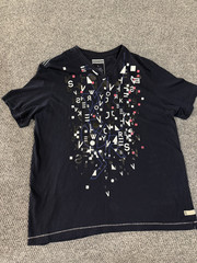 Sean John t shirt mens large blue graphic short sleeve casual hip hop y2k