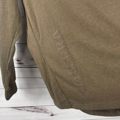 Doterra Henley Shirt Brown Mens Large L Long Sleeve Polyester Viscose Blend