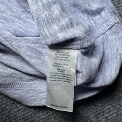 Faherty Blue Heather Dyed Cotton Blend Short Sleeve Henley Shirt Men Small