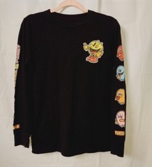Pac-Man Black Long Sleeve Adult T Shirt Size Small Men’s Women’s? C-Life Group
