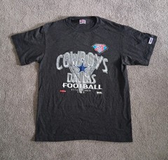 Vintage 1994 Dallas Cowboys 75th Aniversary Trench Single Stitch T-Shirt Size XL