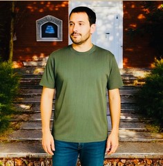 Croft & Barrow Men’s Green Ribbed T-Shirt Crew Neck & V-Neck L XL