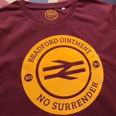 Bradford Ointment Burgundy Organic Cotton T-shirt for fans of Bradford City Gift