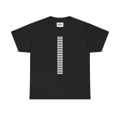 Black Triangle Geometric Pattern All-Over Print T-Shirt