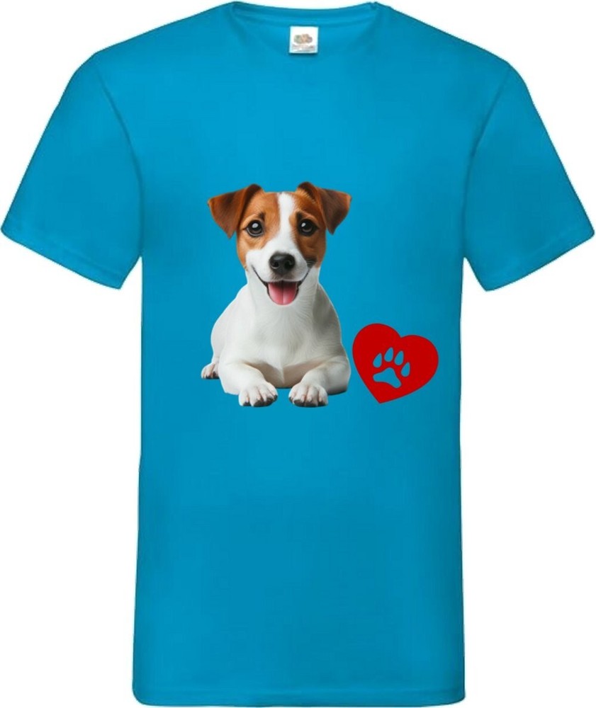 Jack Russell Dog Pet Heart Family Novelty T Shirt Various Colours And Sizes