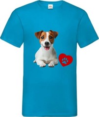 Jack Russell Dog Pet Heart Family Novelty T Shirt Various Colours And Sizes