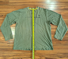 Vintage Nike Team Lance Armstrong Live Strong Long Sleeve Green T Shirt Size XL