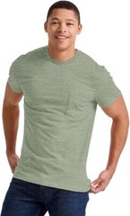 Hanes Men’s T-Shirt Tee Short Sleeve Pocket Tri-Blend Originals Lightweight Crew