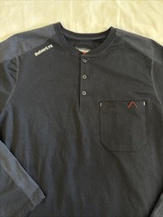 Bulwark Shirt Mens XL Black FR Flame Resistant IQ Henley Long Sleeve Pyro Safe